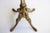 Italian Ornate Antique Brass & Onyx Square Marble Coat Hat Rack Hall Tree Stand For Sale - Image 11 of 14