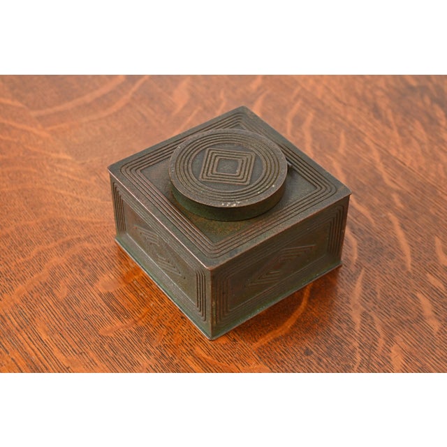 Tiffany Studios Tiffany Studios New York Graduate Bronze Inkwell For Sale - Image 4 of 12