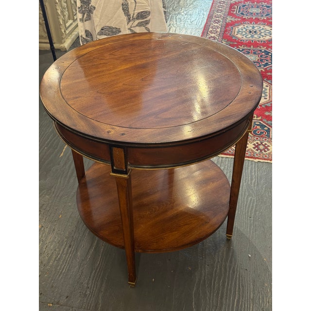 Traditional 1970s CTH Vintage Sherill Occasional Mahogany With Black Ebony Banding Center Table For Sale - Image 3 of 5