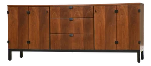 1960s Refinished 72” Milo Baughman for Directional Walnut Dresser