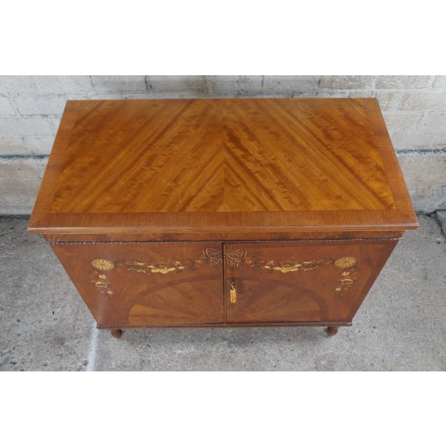 Late 19th Century Late 19th Century Antique Art Deco Neoclassical Satinwood Buffet Cabinet For Sale - Image 5 of 10