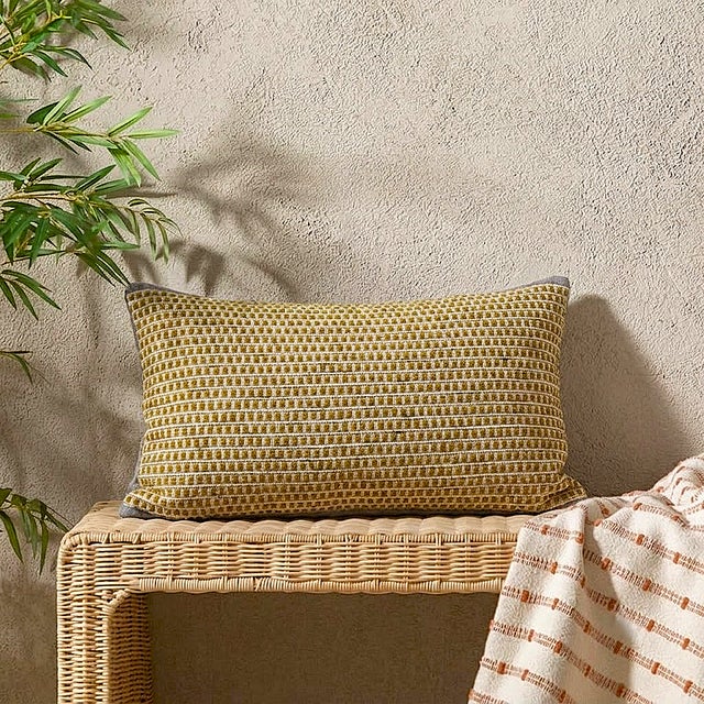 Textile Textural Masterpiece, Warm Earthy Palette & Fancy Yarns – A Set of 2 Decorative Pillow Covers 28” X 20” For Sale - Image 7 of 16