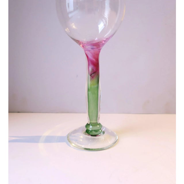 Wine or Cocktail Glasses Organic Design Signed, Set of 4 For Sale - Image 10 of 11