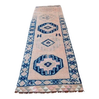 Vintage Hand Knotted Bohemian Runner For Sale