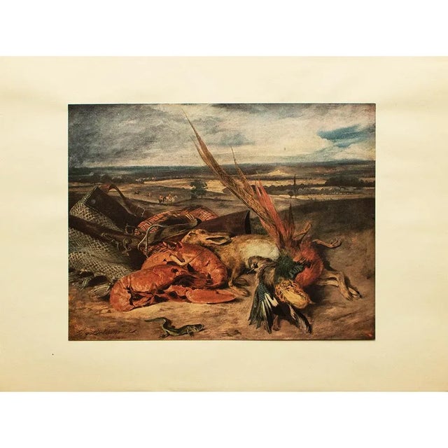 Paper 1940s After Eugene Delacroix Still Life First Edition Swiss Full-Color Print For Sale - Image 7 of 8