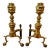 Mid 20th Century Harvin Federal Style Brass Fireplace Andirons, a Pair For Sale