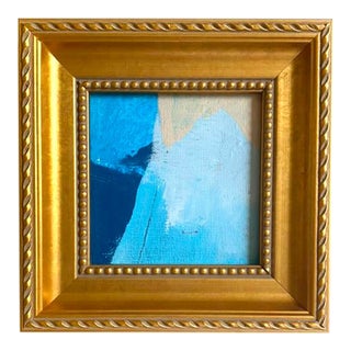 Blue Framed Mini Painting by Jessalin Beutler For Sale