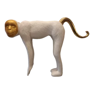 Vintage Boho Zimmerman Composite Monkye With Gild Face and Brass Tail