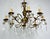 French Brass Crystal Eight-Light Chandelier, 1950s For Sale - Image 11 of 12