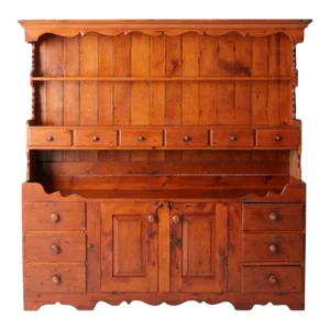19th Century Pine Cabinet Hutch