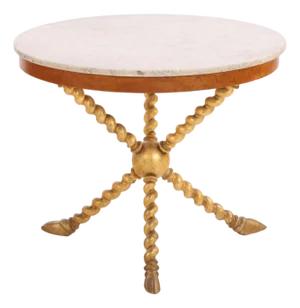 Italian Mid-Century Giltwood & Marble Center Table