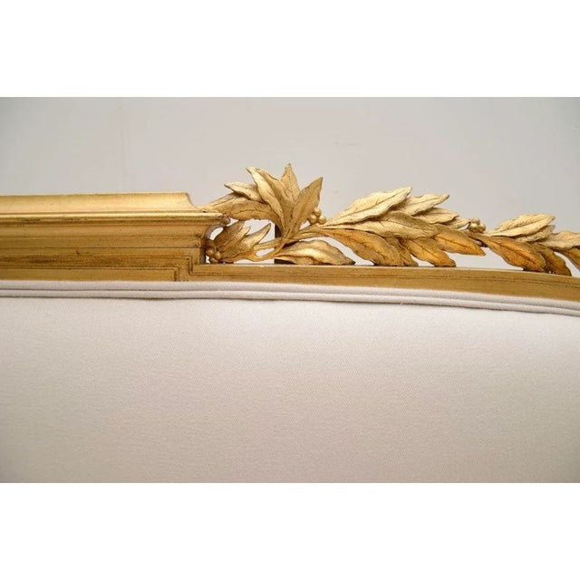 Swedish Empire Giltwood Settee, 1880s For Sale - Image 10 of 14
