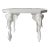 White Carved Wood Elephant Table For Sale