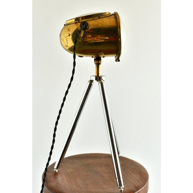 Yellow 1920s SideRay Spotlight, Signed For Sale - Image 8 of 11
