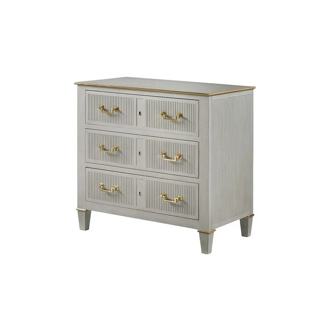 Transitional Pair of Dutch Transitional Painted Bedside Chests For Sale - Image 3 of 6