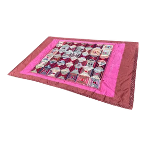 Antique Victorian Patchwork Log Cabin Quilt