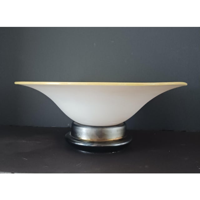 Arts & Crafts Steuben Aureen Glass Bowl With Extremely Rare Separate Base For Sale - Image 3 of 7