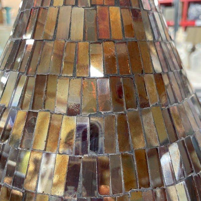 1980s Mirrored Mosaic Table Lamp For Sale - Image 4 of 7