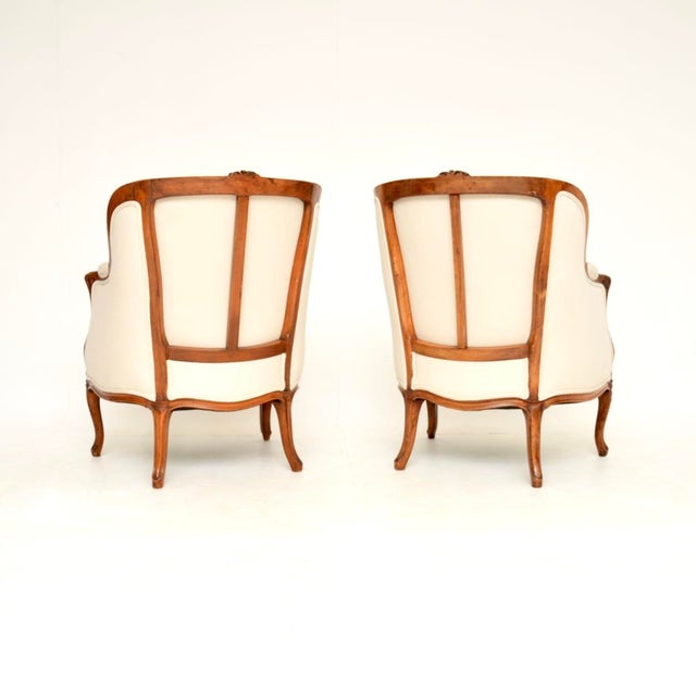 1920s Vintage French Walnut Armchairs, 1920, Set of 2 For Sale - Image 5 of 14