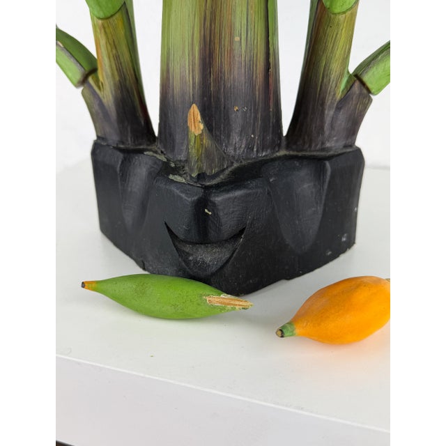Mid-Century Hand-Carved Wooden Banana Tree Sculpture, South America, 1950s For Sale - Image 13 of 18