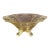 Vintage 1930s Yellow Cambridge Glass Apple Blossom Footed Candy Dish. For Sale