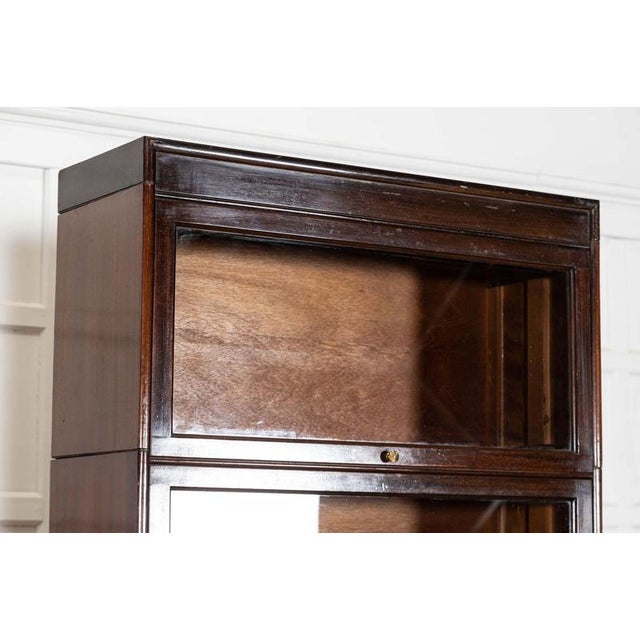 Large Gunn Mahogany Glazed Sectional Bookcase, 1900 For Sale - Image 12 of 17