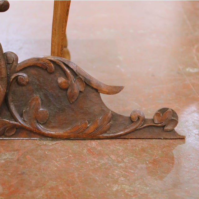 Early 19th Century French Walnut Heraldic Carved Pediment or Wall Decor For Sale In Dallas - Image 6 of 7