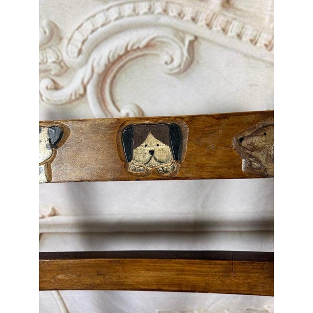 Pair of Hand-Painted Convertible Library Step Ladder Chairs With Dog Motif For Sale - Image 10 of 15