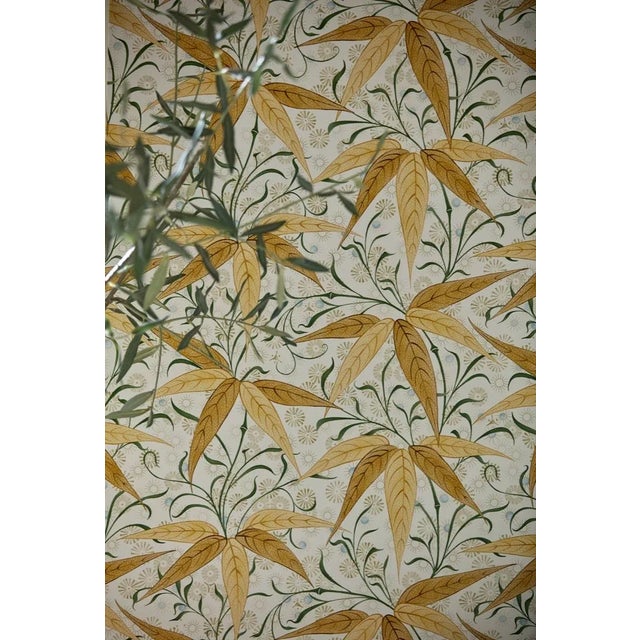 English Morris & Co Bamboo Wallpaper in Sunflower For Sale - Image 3 of 3