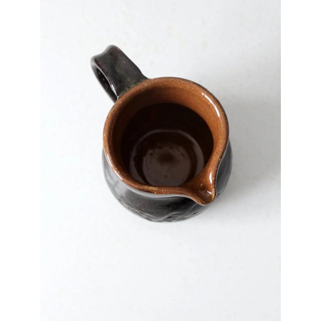 Vintage Studio Pottery Creamer Pitcher For Sale - Image 6 of 13