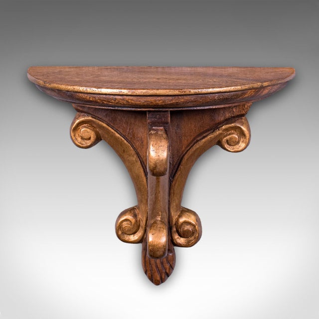 Pair of Vintage Decorative Wall Brackets, English, Clock Shelf, Italianate Taste For Sale - Image 6 of 10