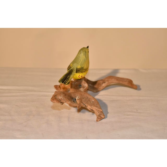 1960s Nc Hand-Carving of a Finch Mounted on Driftwood, Circa 1960's For Sale - Image 5 of 7