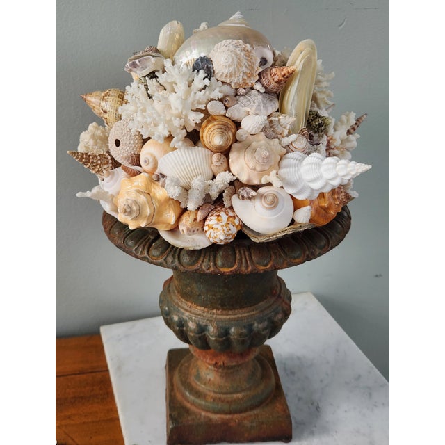 Seashell and Urn Sculpture Topiary For Sale - Image 11 of 12