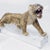 Folk Art Vintage Hand Carved Painted Wood Tiger on Lucite Base For Sale - Image 3 of 4