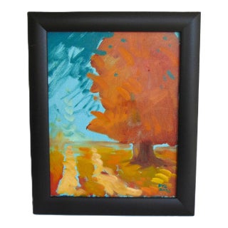 Original Oil Painting "Loman's Oak" by B. V. Godard Framed 13.5"w X 16.5"h For Sale