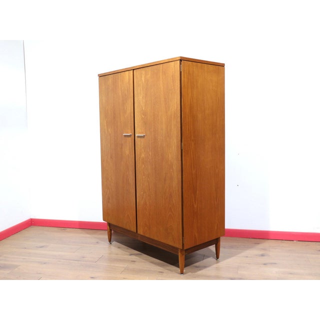 Mid Century Modern Vintage Teak Armoire Wardrobe by White and Newton Danish Style For Sale - Image 13 of 13