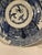 Japanese Antique Blue and White 17" Wide Fuyode Plate - Circa 1830 For Sale - Image 3 of 17