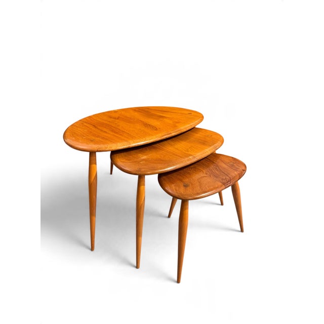 Nesting Tables by Lucian Ercolani for Ercol, 1960s, Set of 3 For Sale - Image 13 of 13