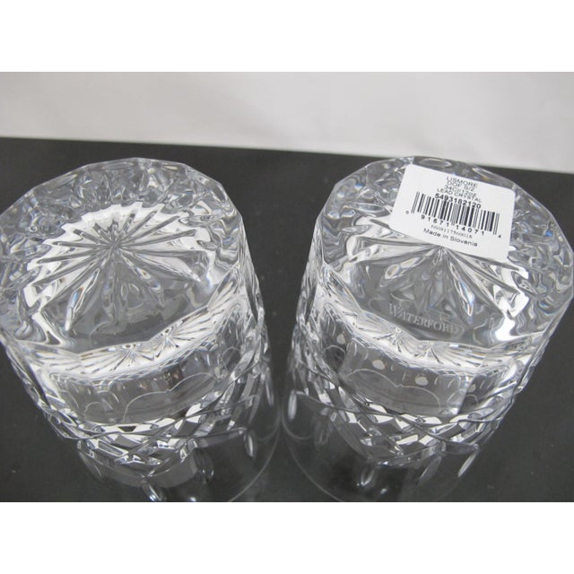 Late 20th Century Waterford Crystal Lismore Double Old Fashioned Glass Set of 2 Unused in Box For Sale - Image 5 of 10
