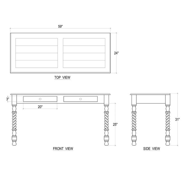 European Black Rustic Desk For Sale - Image 9 of 9