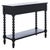 Traditional Athena 2 Drawer Console Table - Black For Sale - Image 3 of 12
