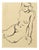 Albert Goltjakov, Nude Act, 1960s, Ink on Paper For Sale