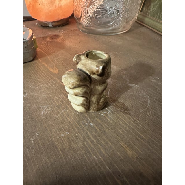 1970s Small Ceramic Squirrel Candle Holder For Sale In Atlanta - Image 6 of 7