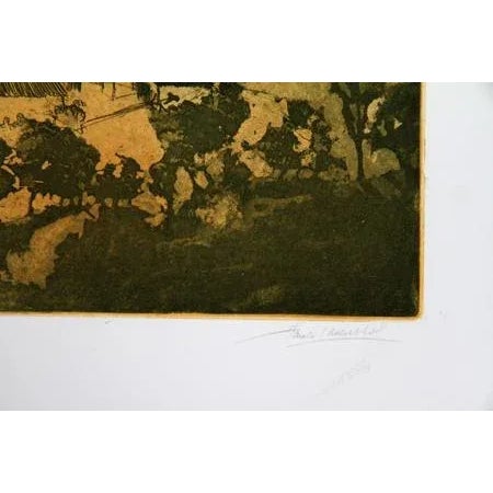 Artist: Hank Laventhol, American (1927 - 2001) Title: Mountain Village Year: circa 1980 Medium: Aquatint Etching, signed...