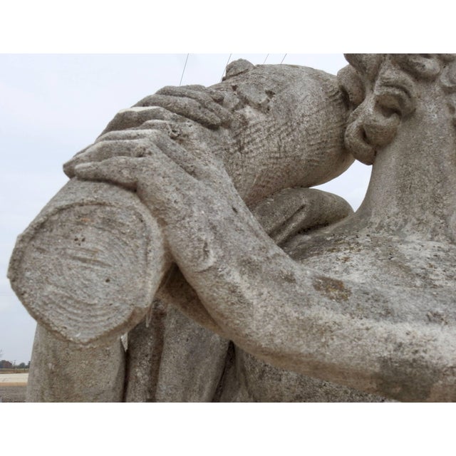 Stone Late 19th Century Hand-Carved Limestone Statue Hercules "The Kill" For Sale - Image 7 of 11