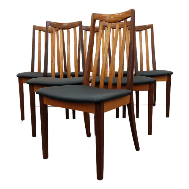Set of 6 Vintage Mid Century Modern Teak Dining Chairs by G Plan For Sale