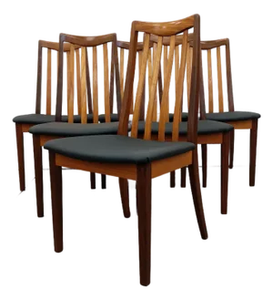 Set of 6 Vintage Mid Century Modern Teak Dining Chairs by G Plan