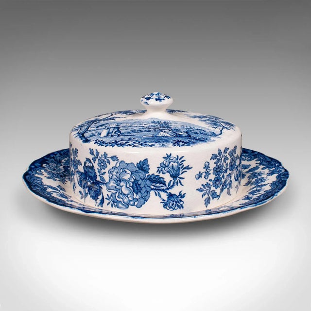 English Vintage Butter Dish, English, Ceramic, Countertop, Dairy Keeper, Mid Century For Sale - Image 3 of 12