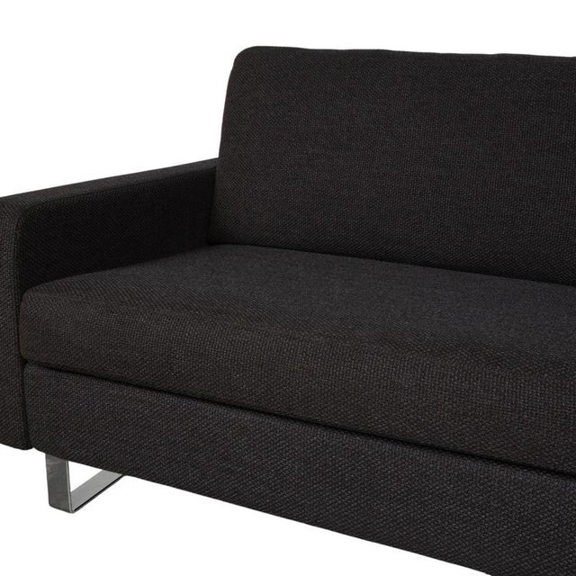 Conseta Fabric Chrome Three-Seater Anthracite Sofa from COR, Set of 2 For Sale - Image 5 of 13