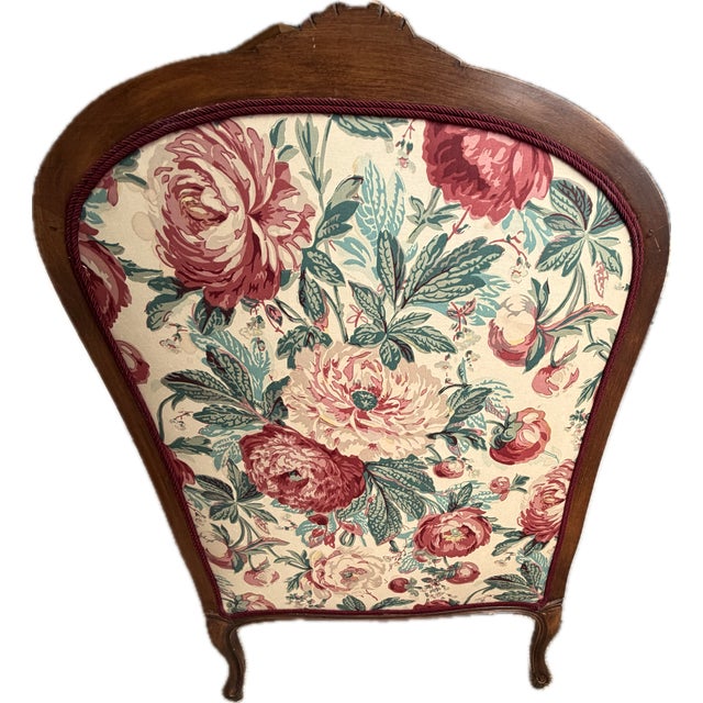 Custom Marquise Bergere Chair Upholstered in Heritage Floral Brunschwig & Fils For Sale - Image 10 of 18
